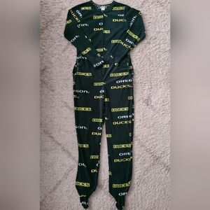 Oregon Ducks Adult Small Footed Onesie Pajamas Concepts Sport NCAA Green